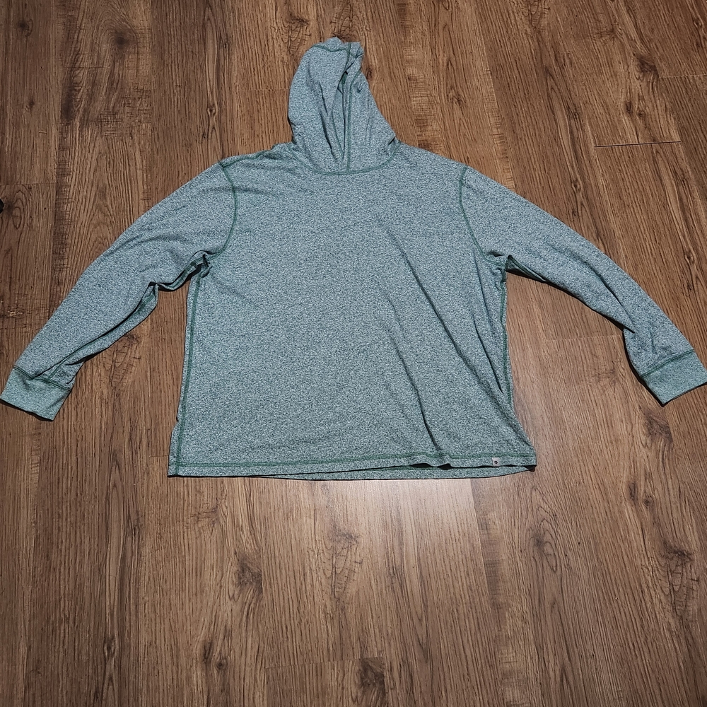 Men's Heathered Teal Crewneck Hoodie Sweatshirt